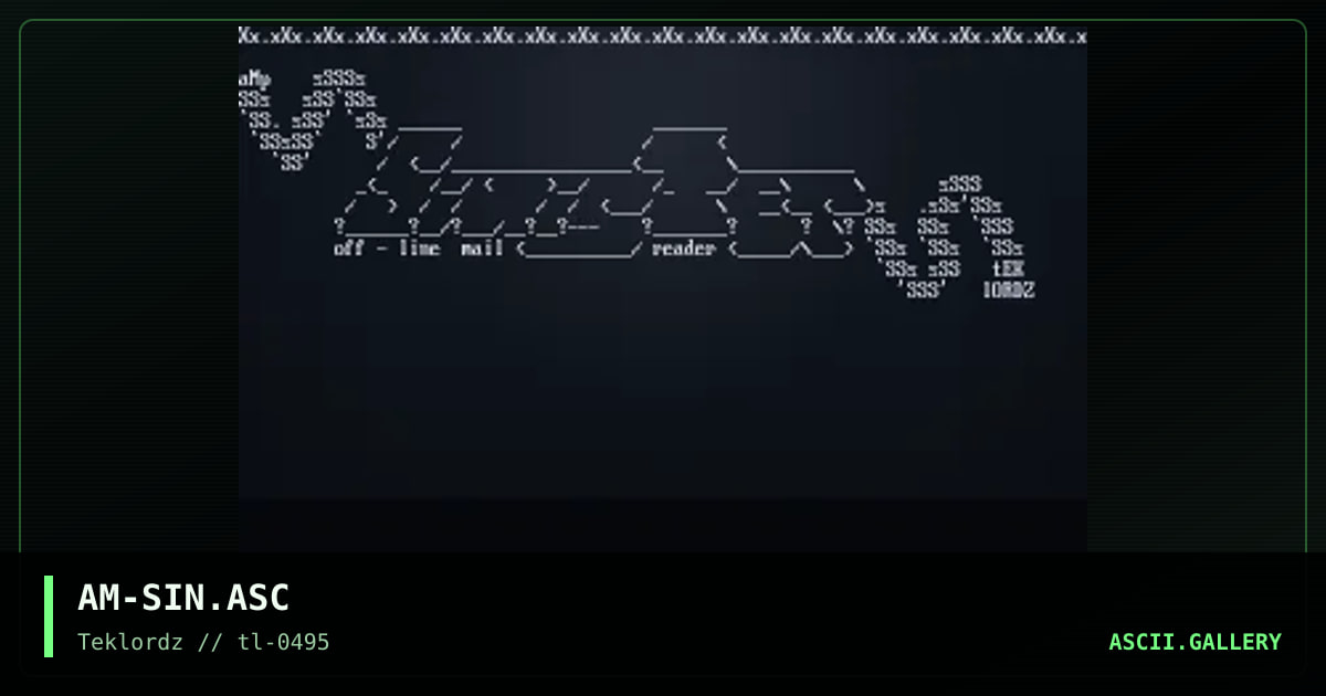 Sinister ascii, by amp, 1995