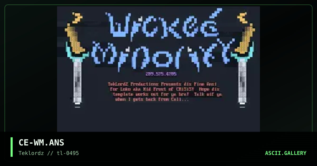 Wicked Minority, by celestian, 1995