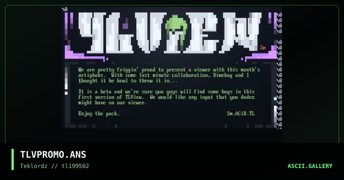 TLView Promo Logo, by smooth, 1995