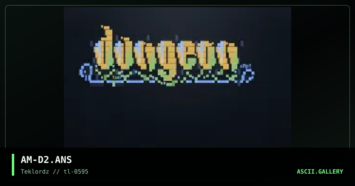 Dungeon 2 logo, by amp, 1995