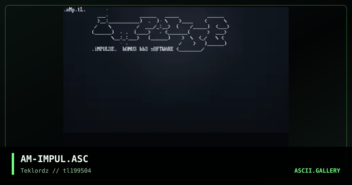 Impulse Ascii, by amp, 1995