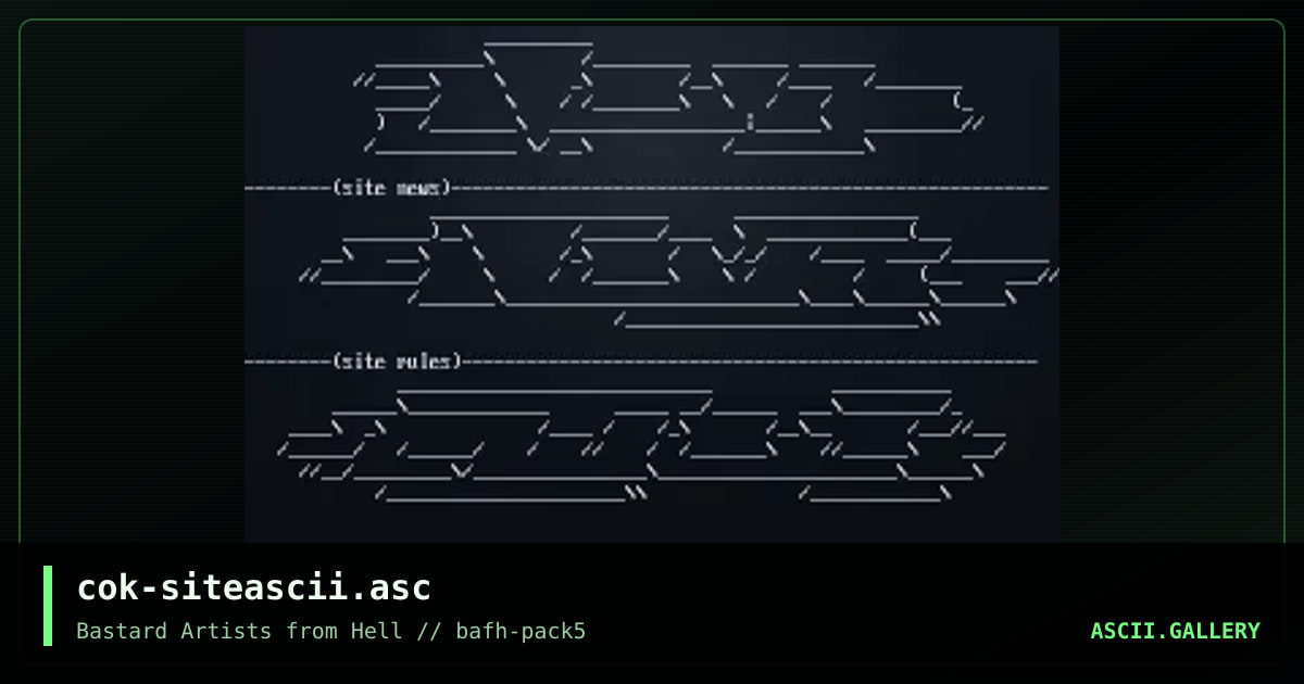 cok-siteascii.asc, by cokine, 2002