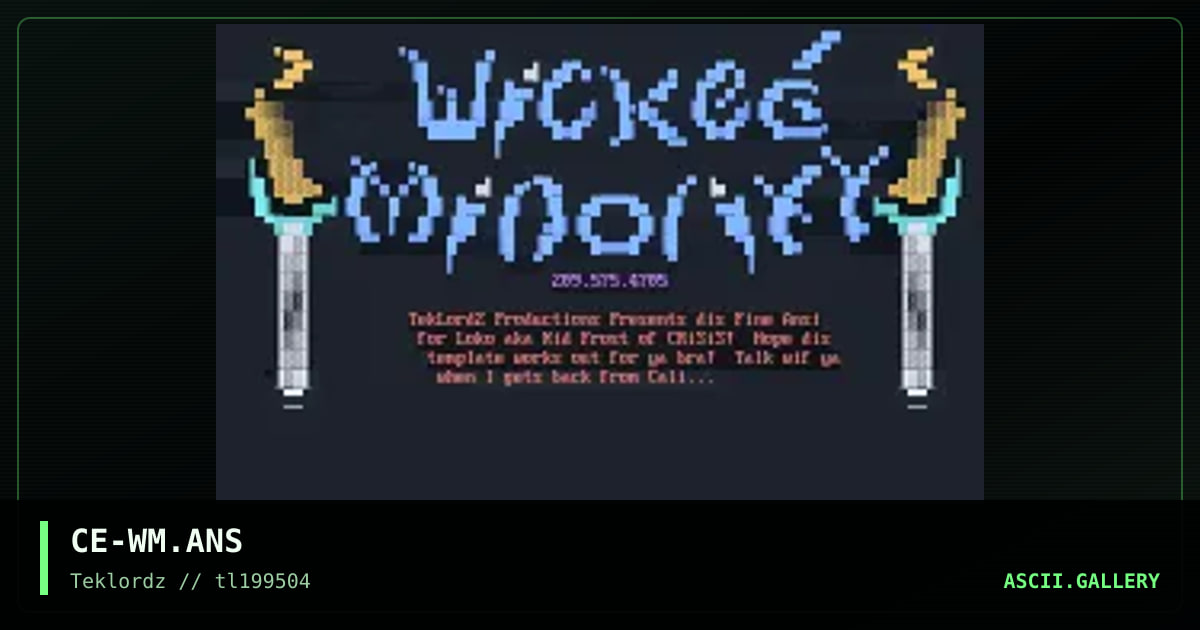 Wicked Minority, by celestian, 1995