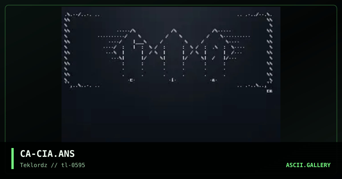 CIA ASCII, by cidica, 1995