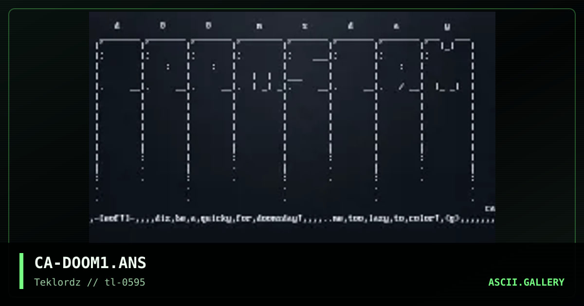 ..d00mSdaY?!, by cidica, 1995
