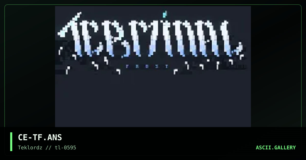 Terminal Frost Logo, by celestian, 1995