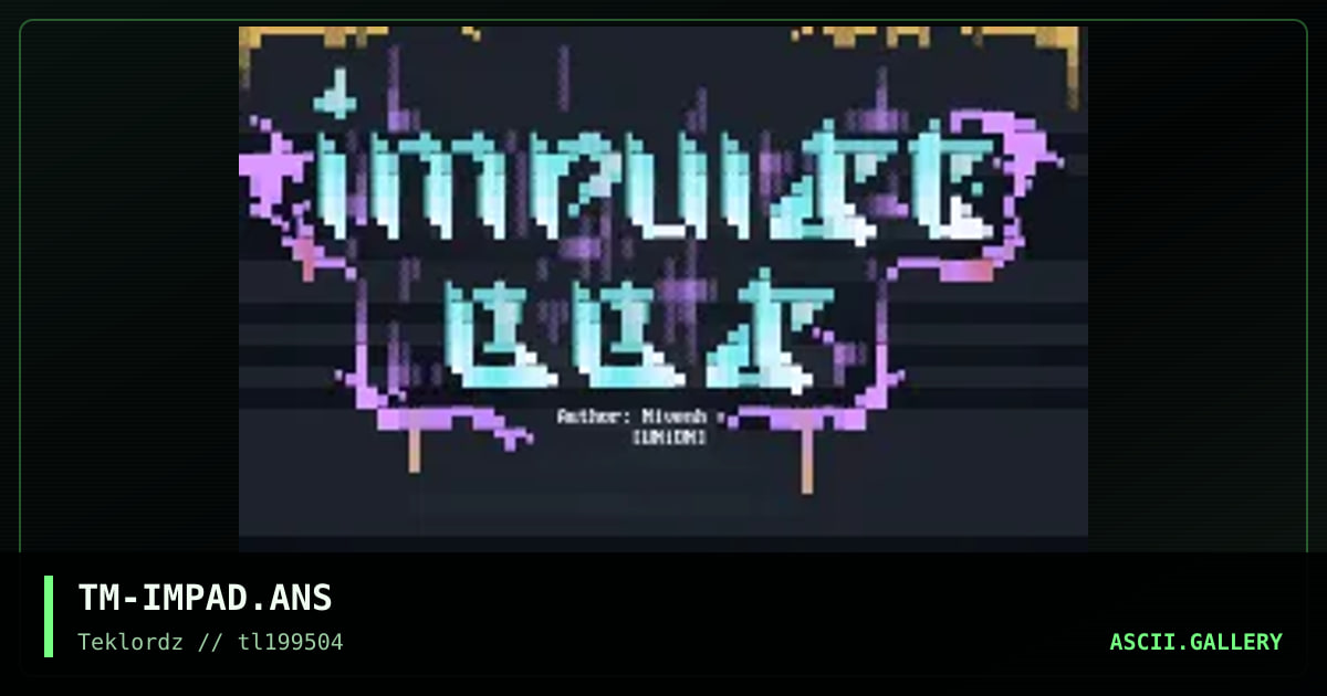 Impulse ad, by tyme, 1995
