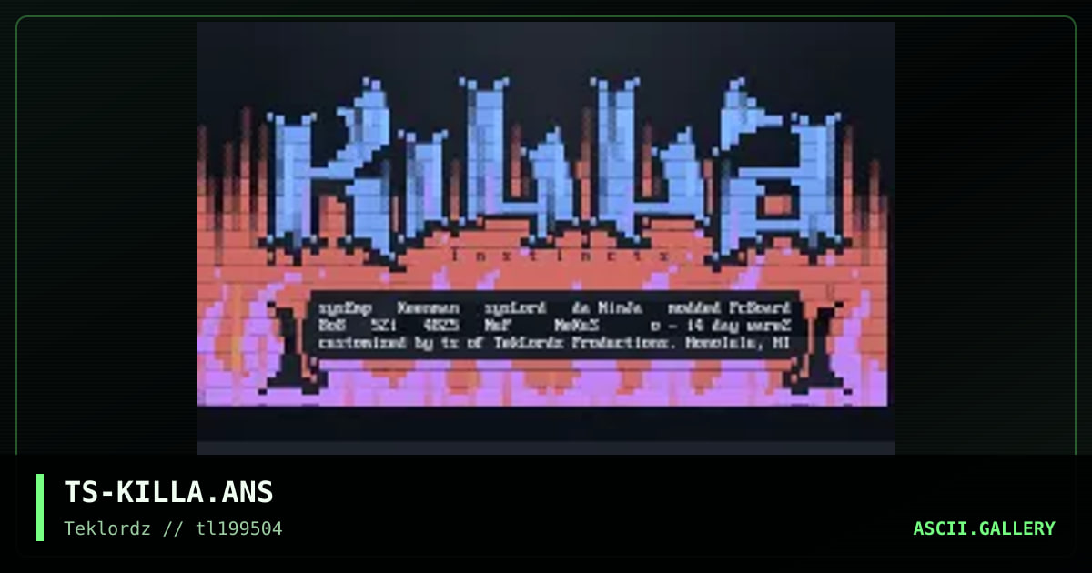 Killa iNStiNCT, by ts, 1995