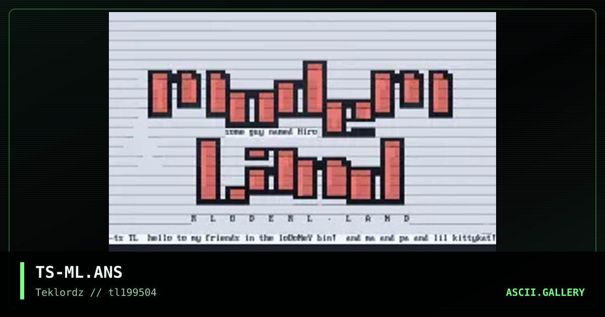 Modem Land, by ts, 1995