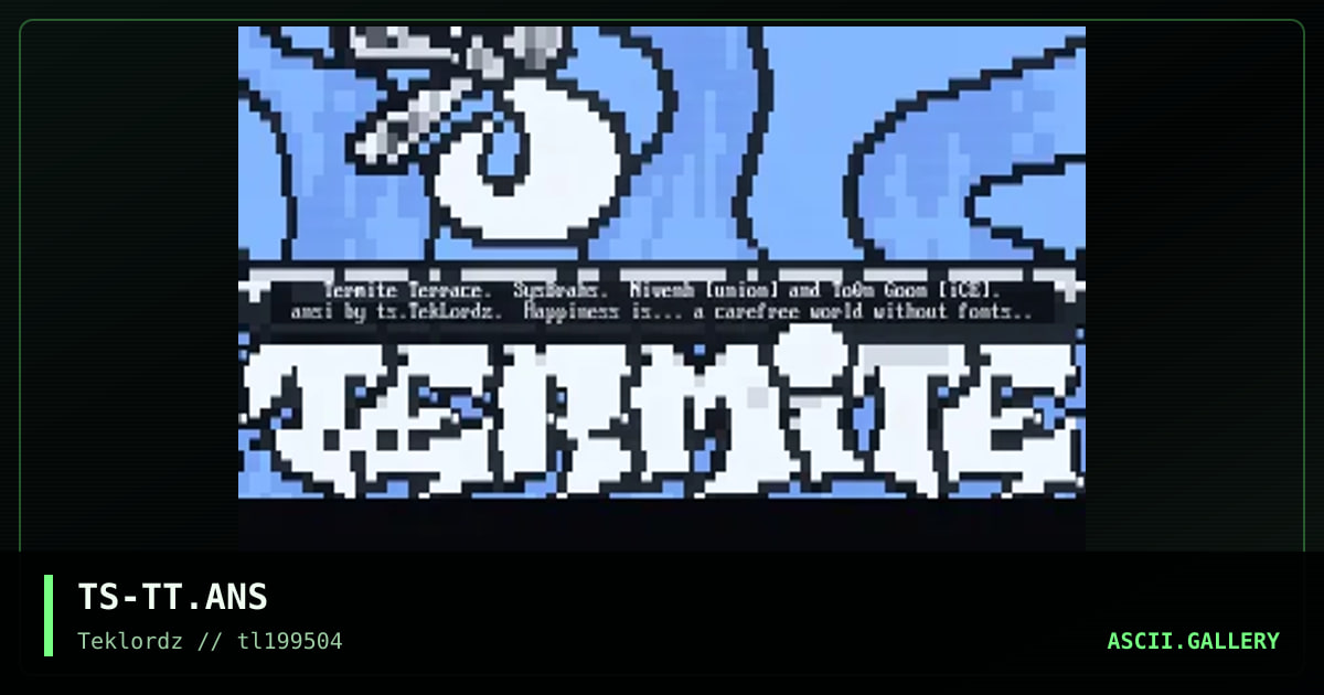 Termite Terrace, by ts, 1995
