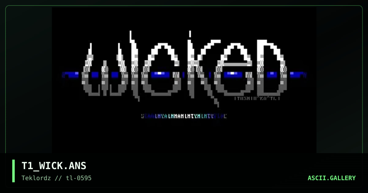 Wicked Logo, by tosh10, 1995