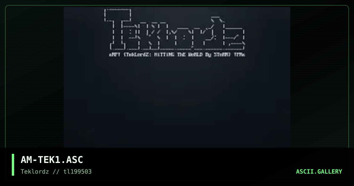 TekLordZ ASCii, by amp, 1995