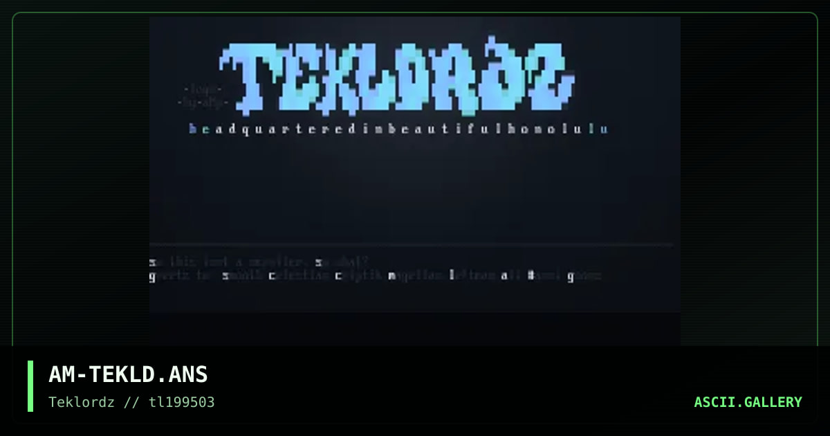 TekLordZ Logo, by amp, 1995