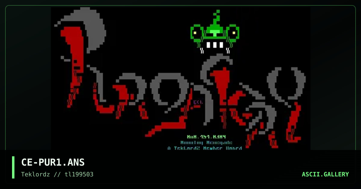 Purgatory ANSi, by celestian, 1995