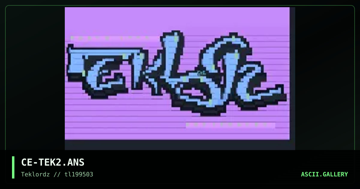TekLordZ Logo, by celestian, 1995
