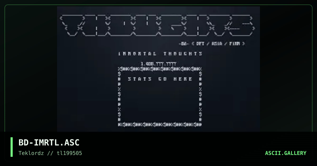 Immortal Thoughts, by bad sector, 1995
