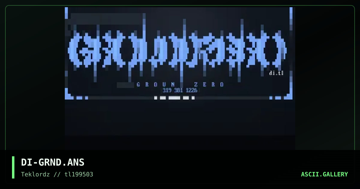 Ground Zero Logo, by dr radiaki, 1995
