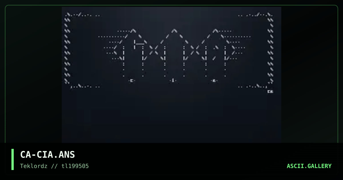CIA ASCII, by cidica, 1995