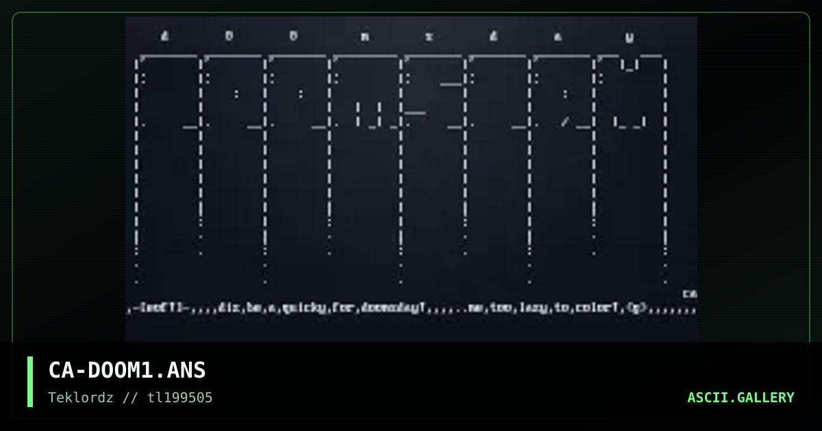 ..d00mSdaY?!, by cidica, 1995