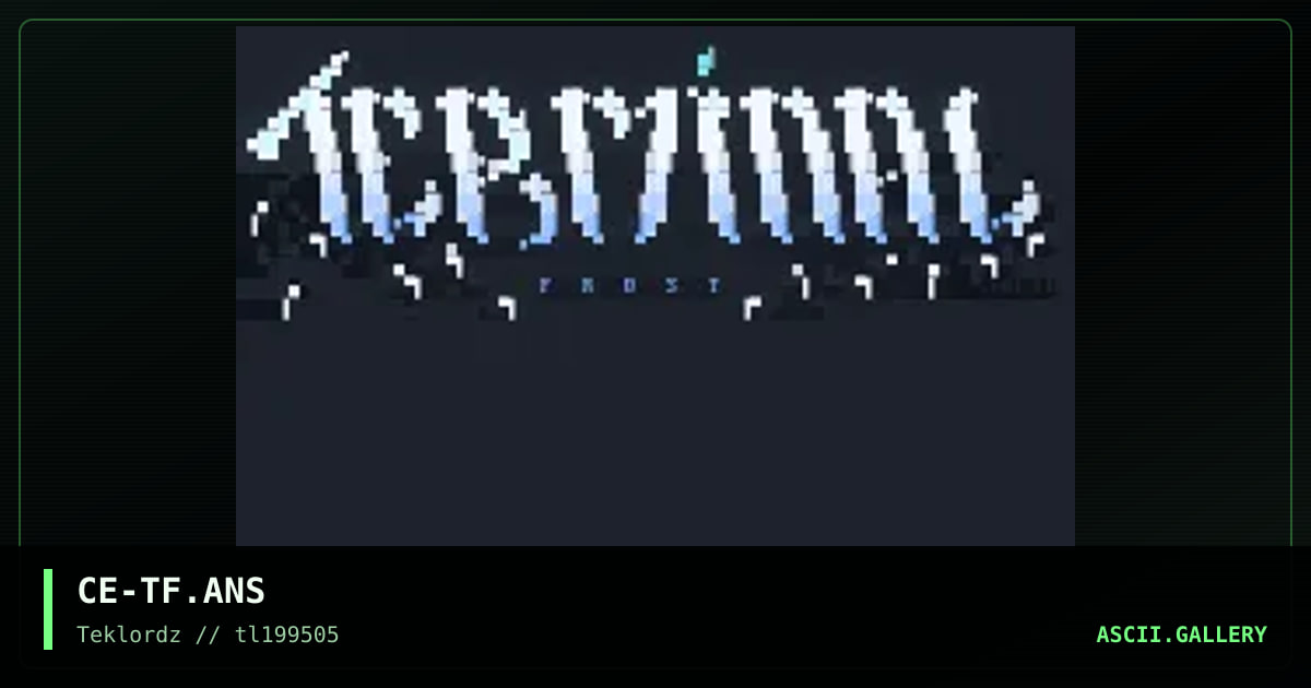 Terminal Frost Logo, by celestian, 1995