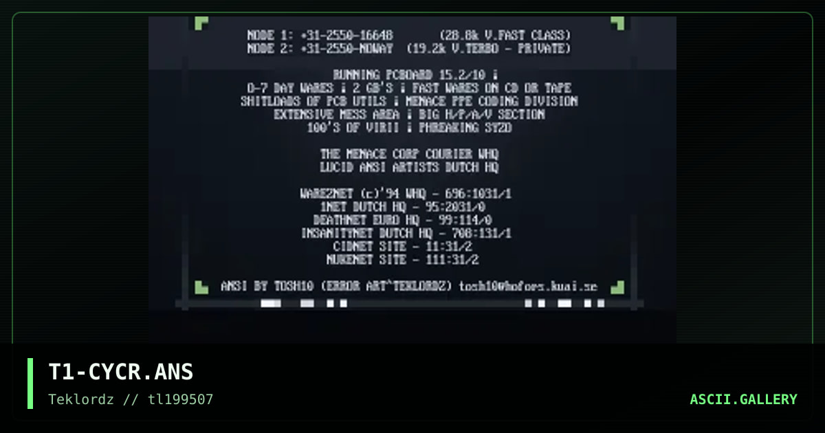 CYBER CRIME, by tosh10, 1995