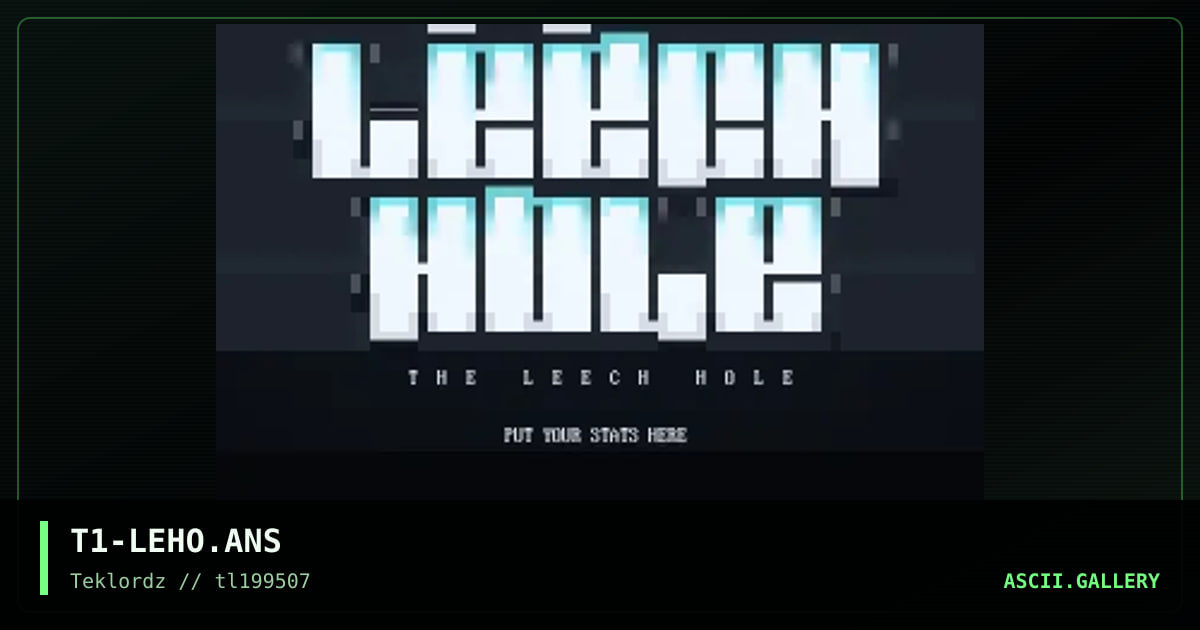 THE LEECH HOUSE, by tosh10, 1995