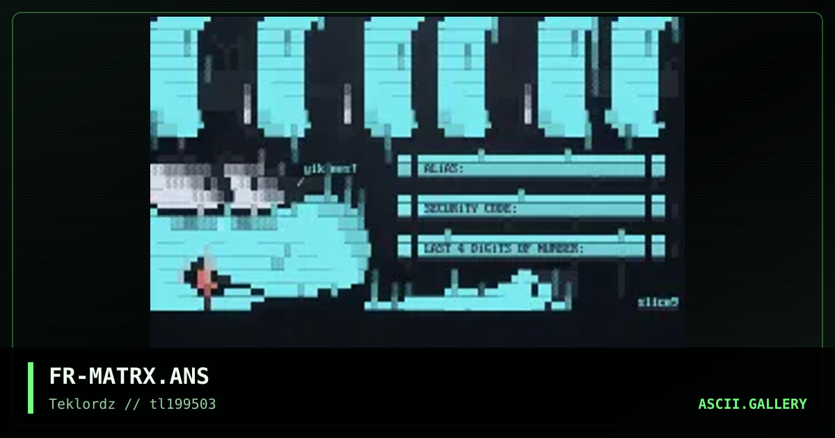 MaTriX Login, by frosty, 1995