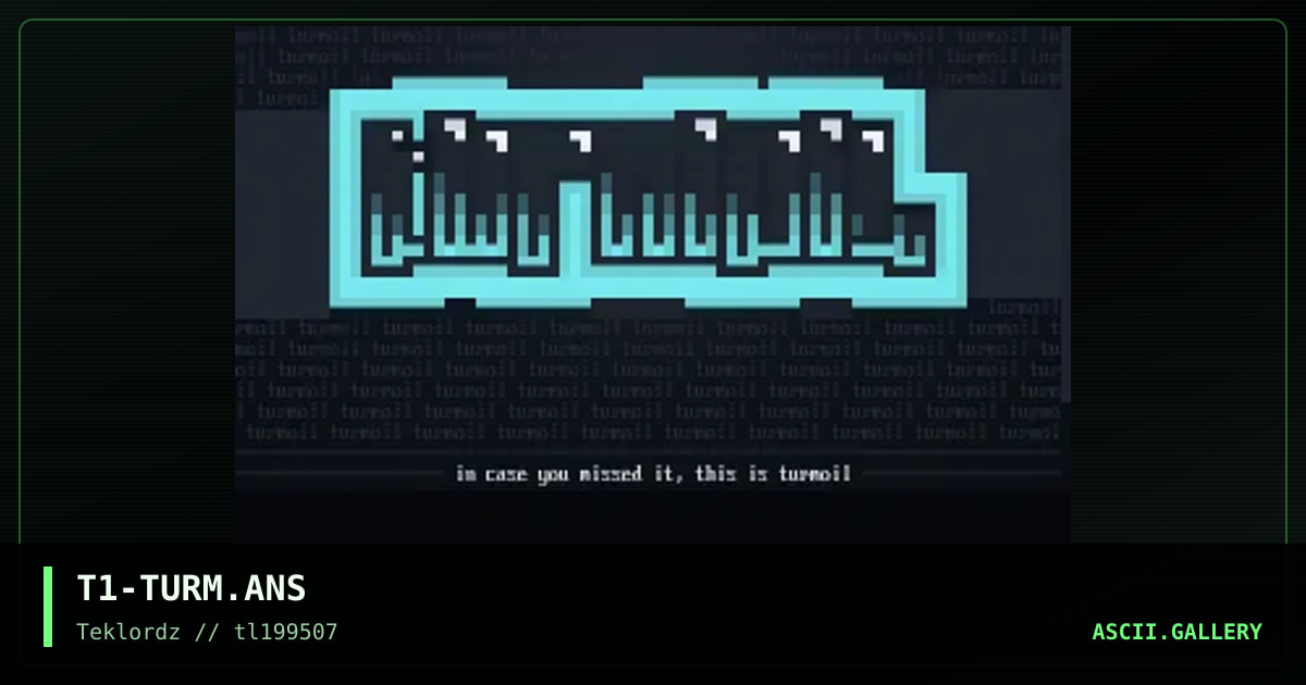 TURMOIL, by tosh10, 1995