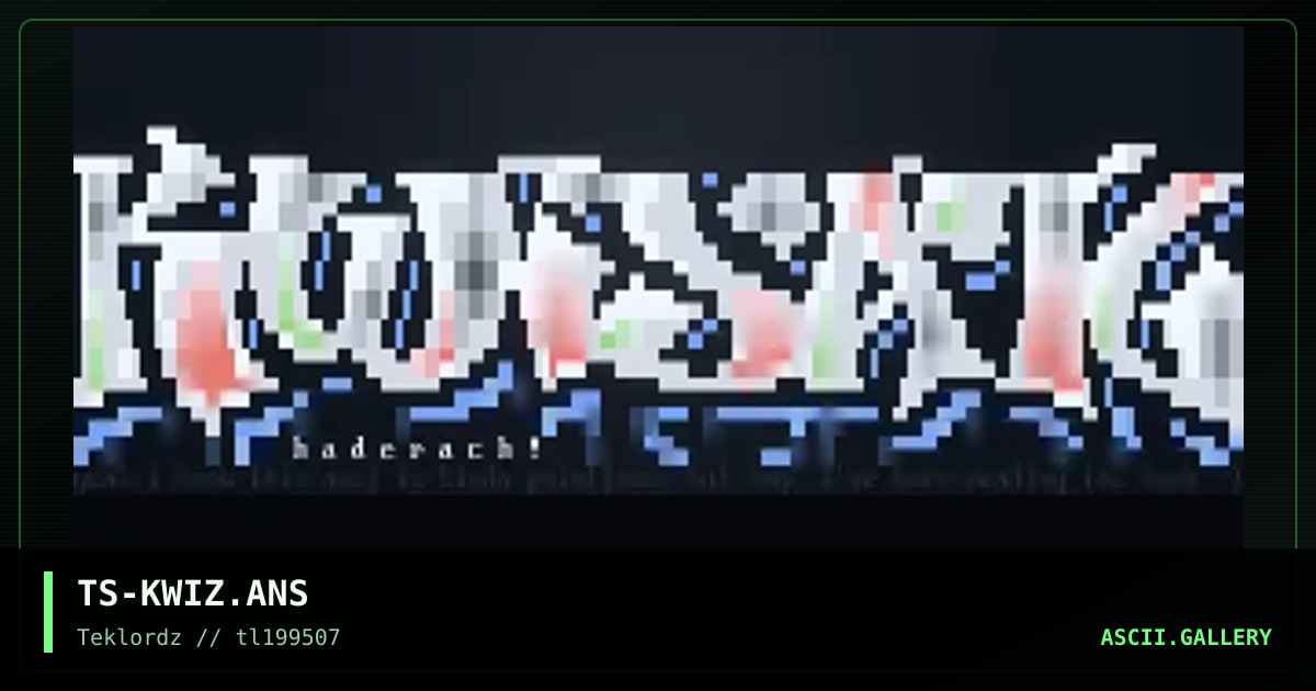 Kwizats, by ts, 1995