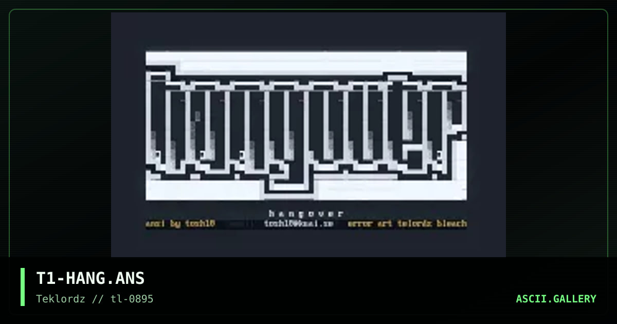 hangover, by tosh10, 1995