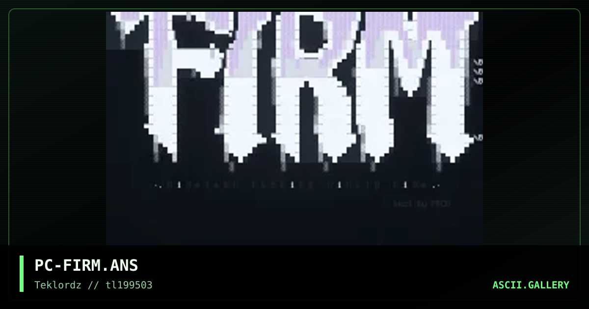 FiRM promo, by paco, 1995