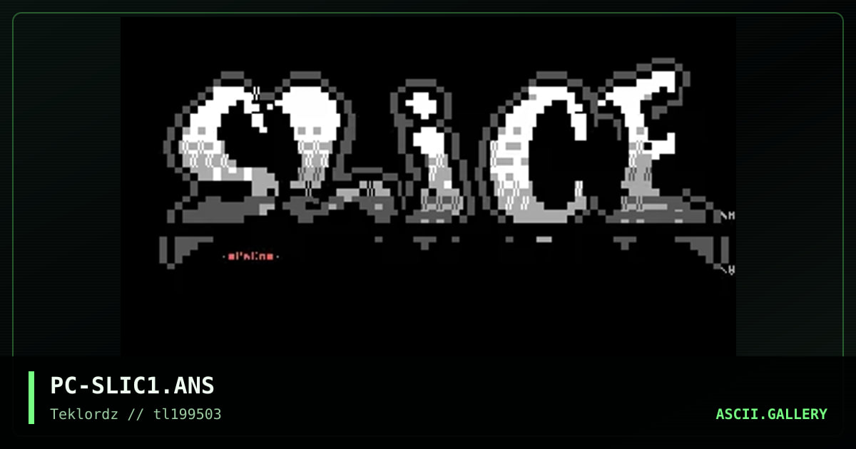 yet anutha SLiCE Logo, by paco, 1995