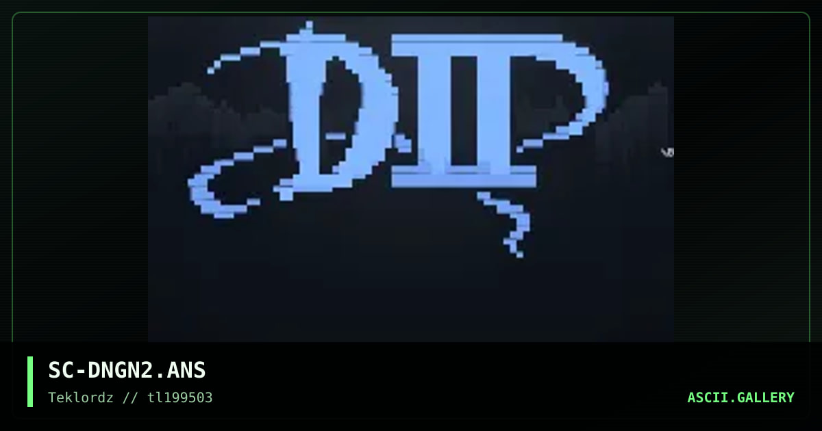 Dungeon 2 Logo, by scorpion, 1995