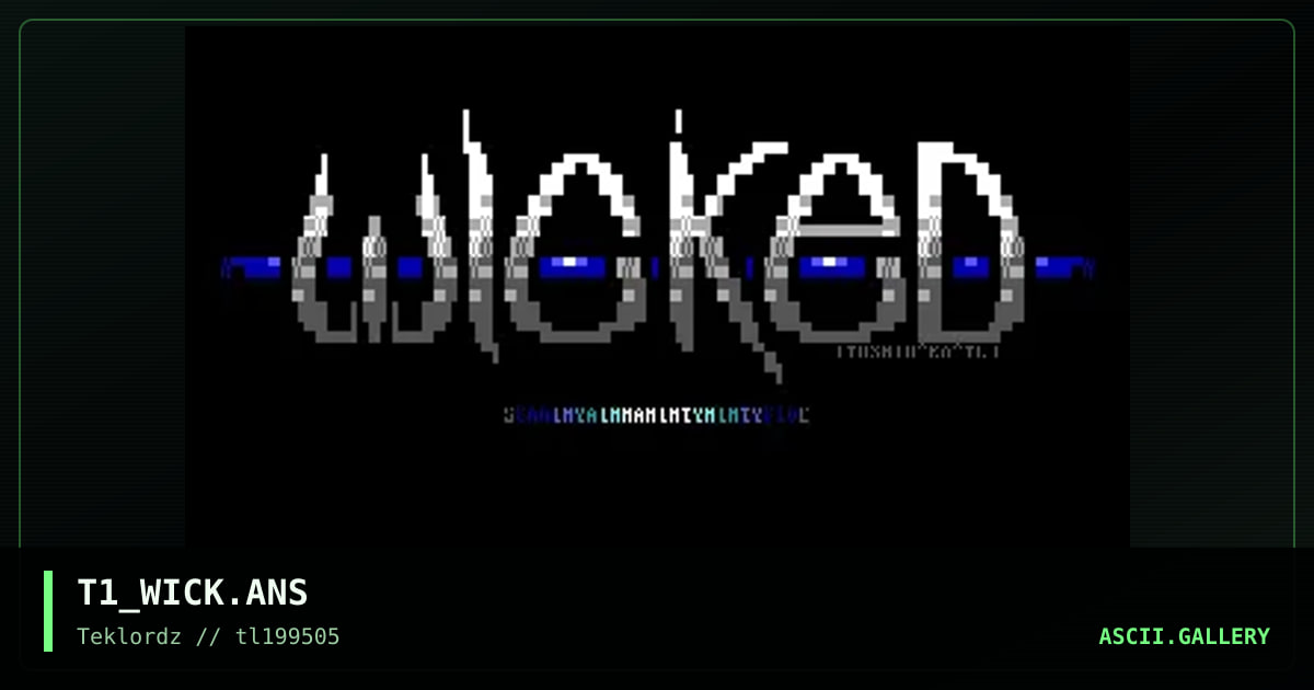 Wicked Logo, by tosh10, 1995