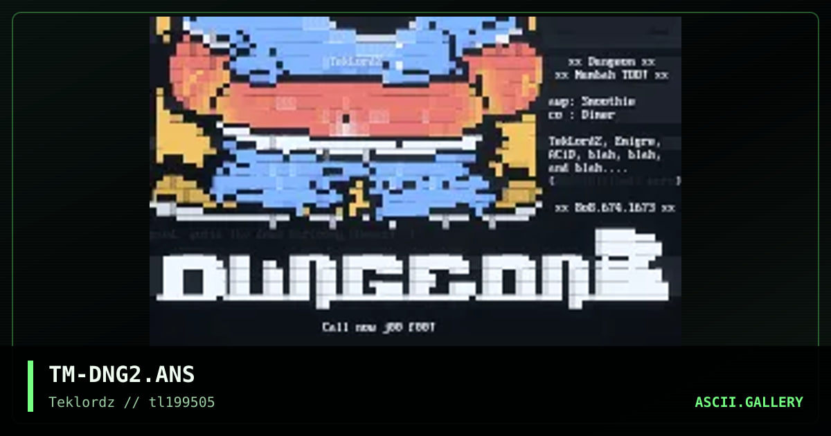 Dungeon 2, by tyme, 1995