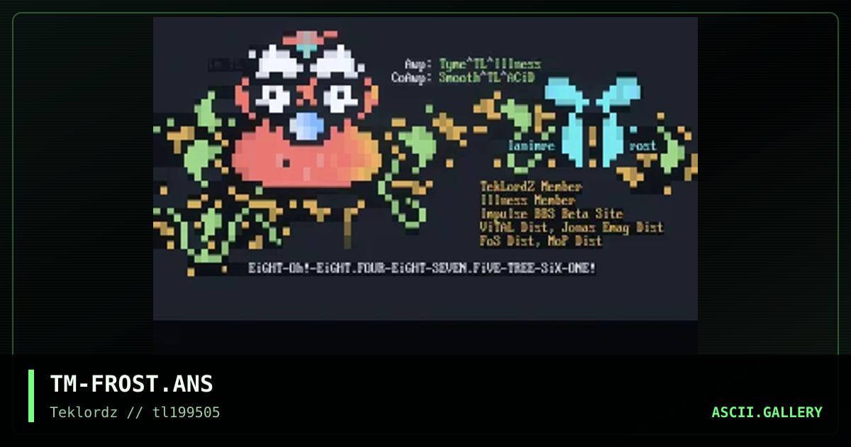 Terminal Frost ANSi, by tyme, 1995