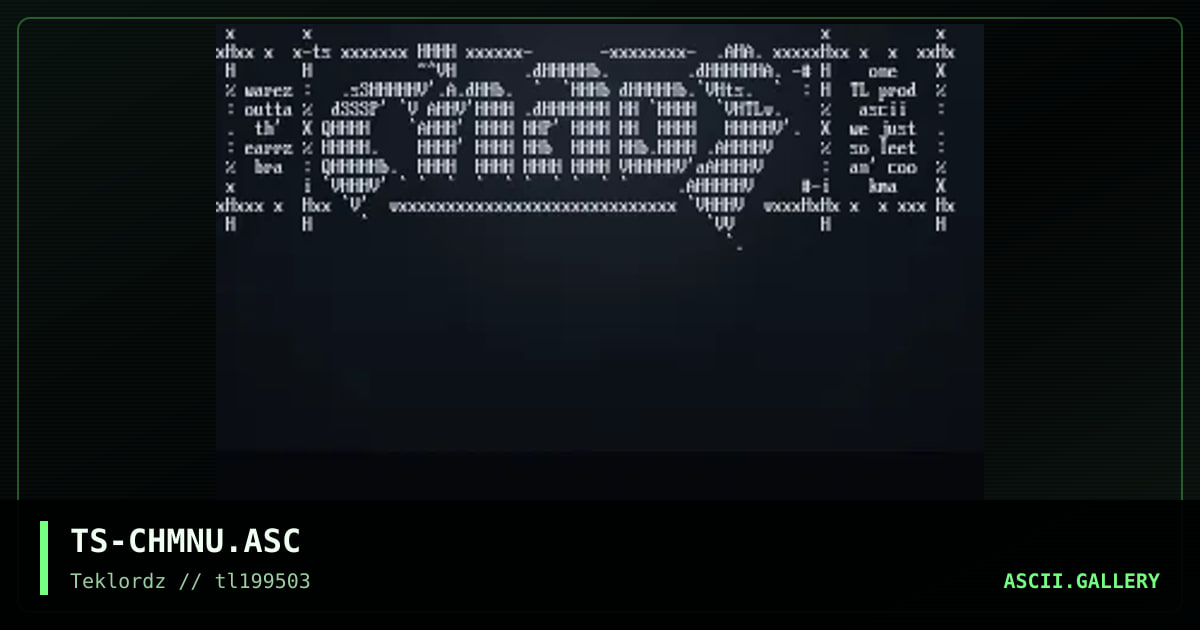 CHaOS AScii Menu HeaDer, by ts, 1995