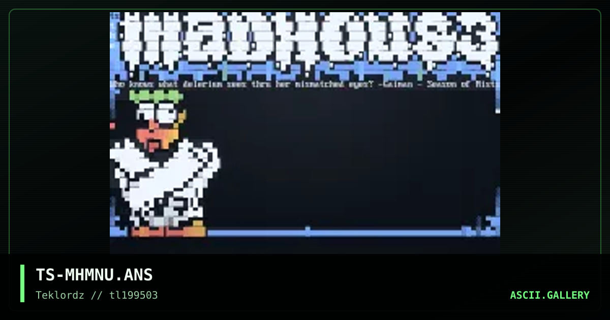 MadHouSE MeNu TemPlaTE, by ts, 1995