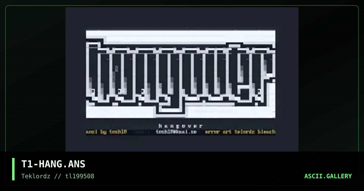 hangover, by tosh10, 1995