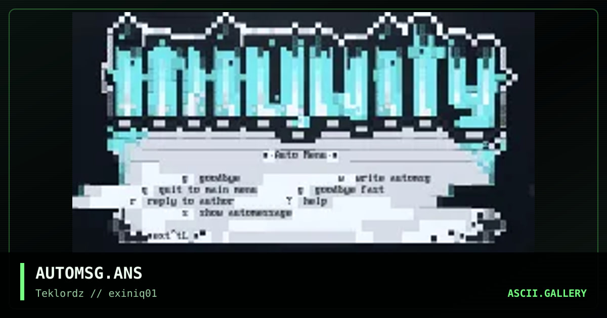 AUTOMSG.ANS, by extreme, 1995