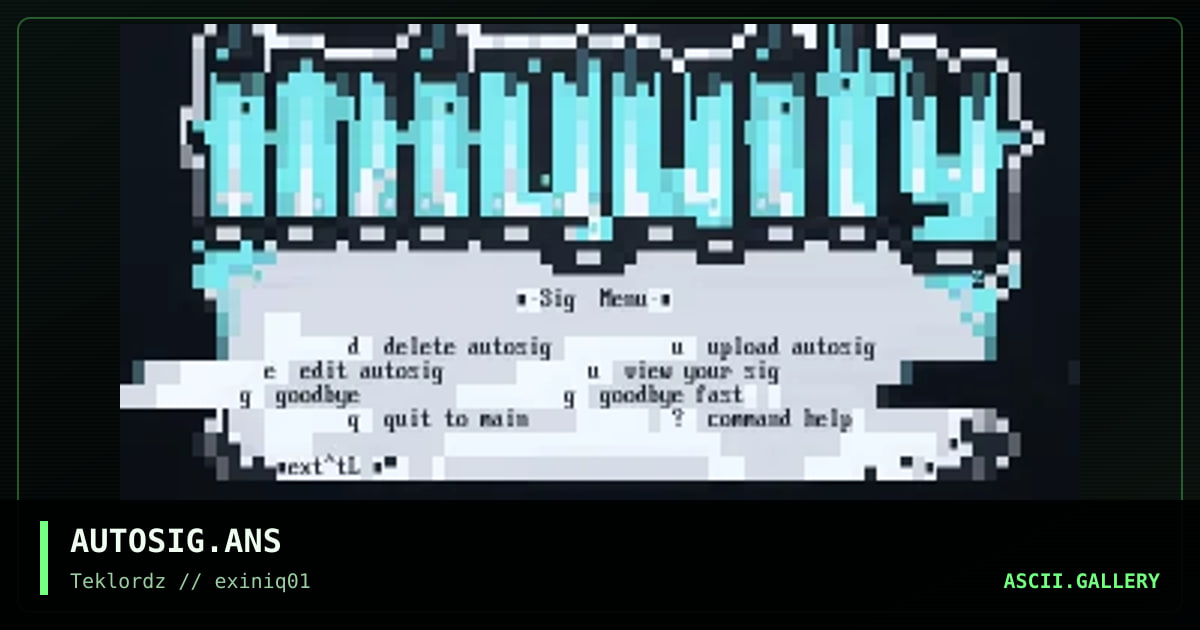 AUTOSIG.ANS, by extreme, 1995