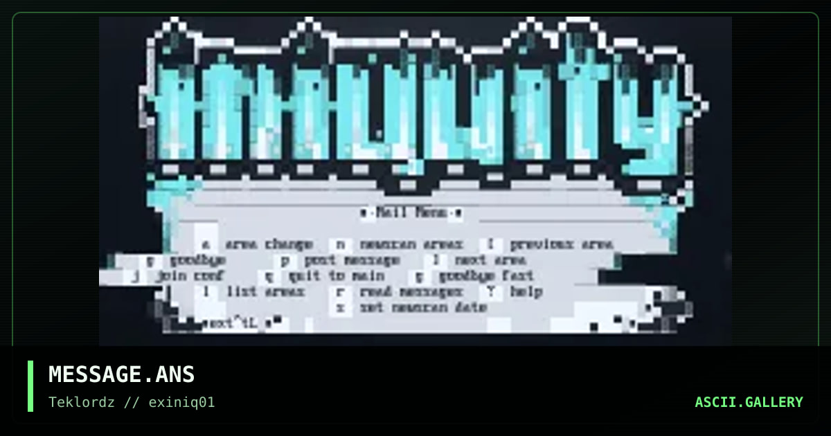MESSAGE.ANS, by extreme, 1995