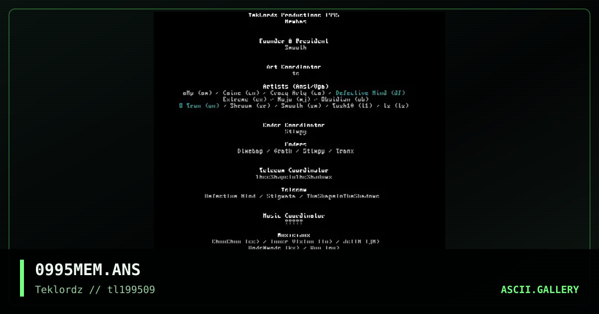 0995 MemberList, by untagged, 1995
