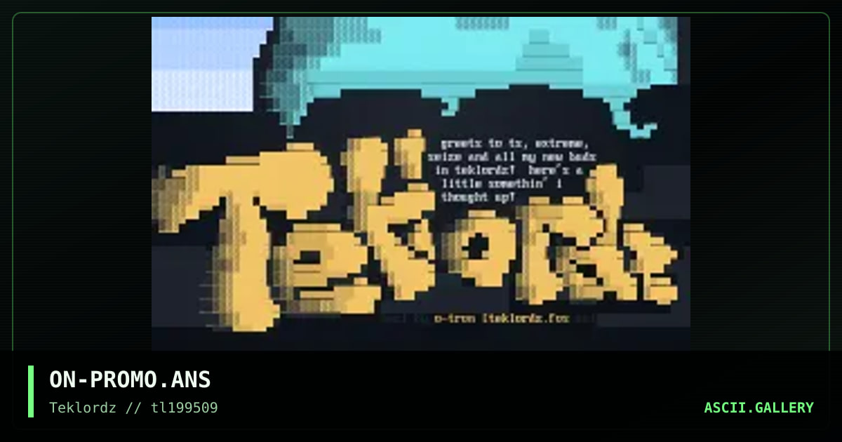 Teklordz Promo, by o-tron, 1995