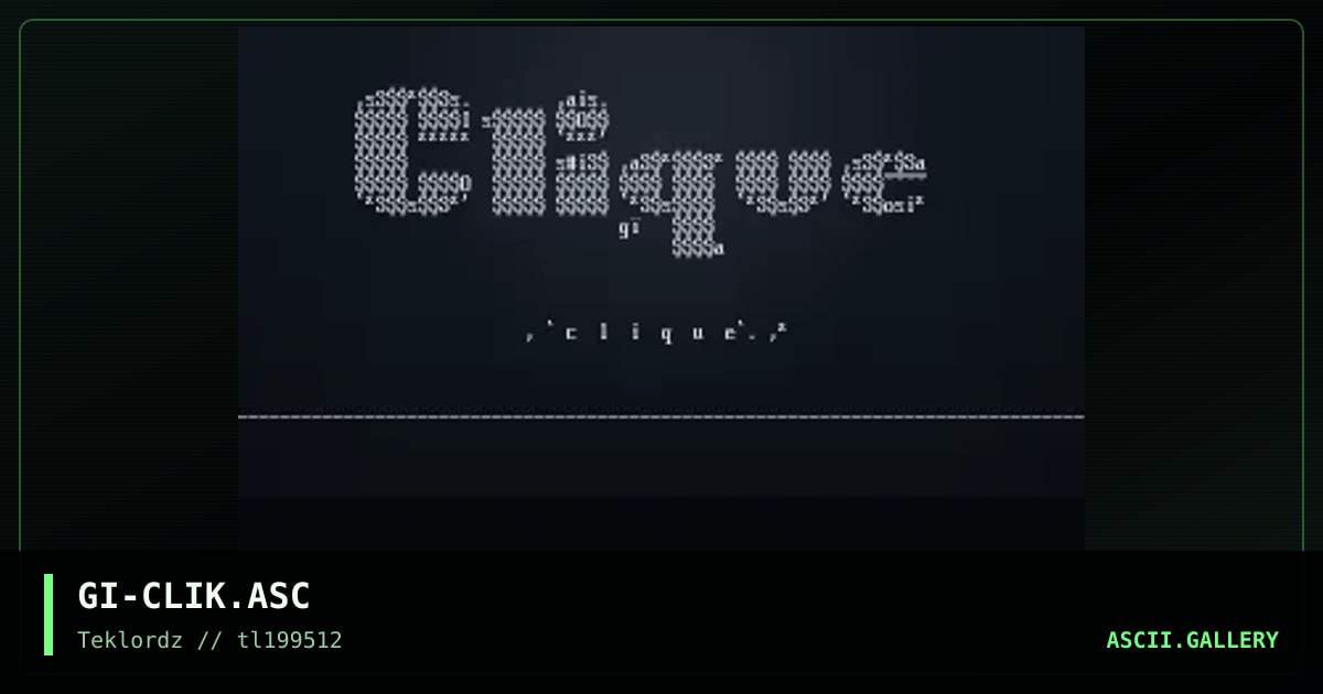 Clique, by gigantor, 1995