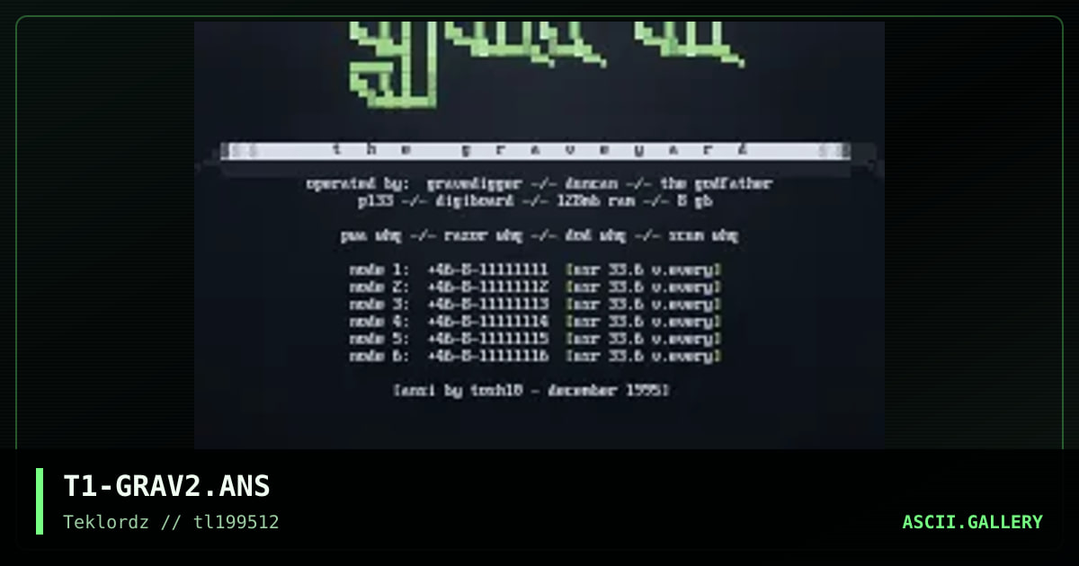 The Graveyard 2, by tosh10, 1995