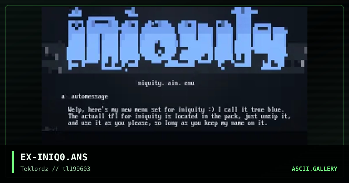 Iniquity Menu 002, by extreme, 1996