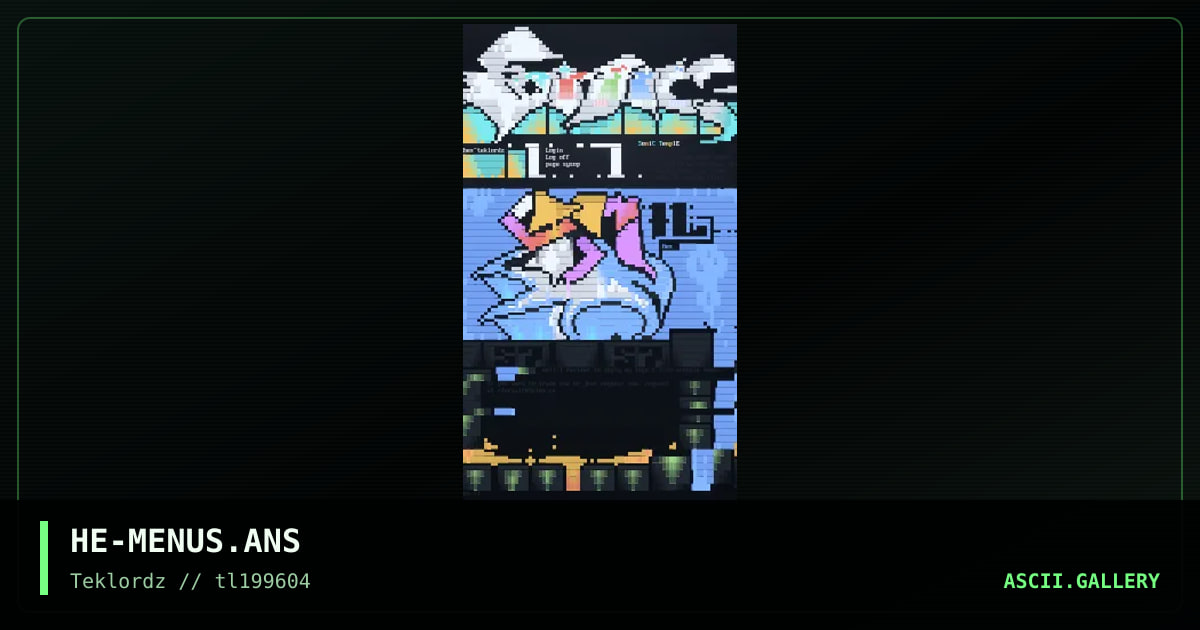 Menus, by hex, 1996