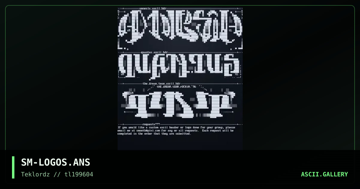 ascii logo colly, by smooth, 1996