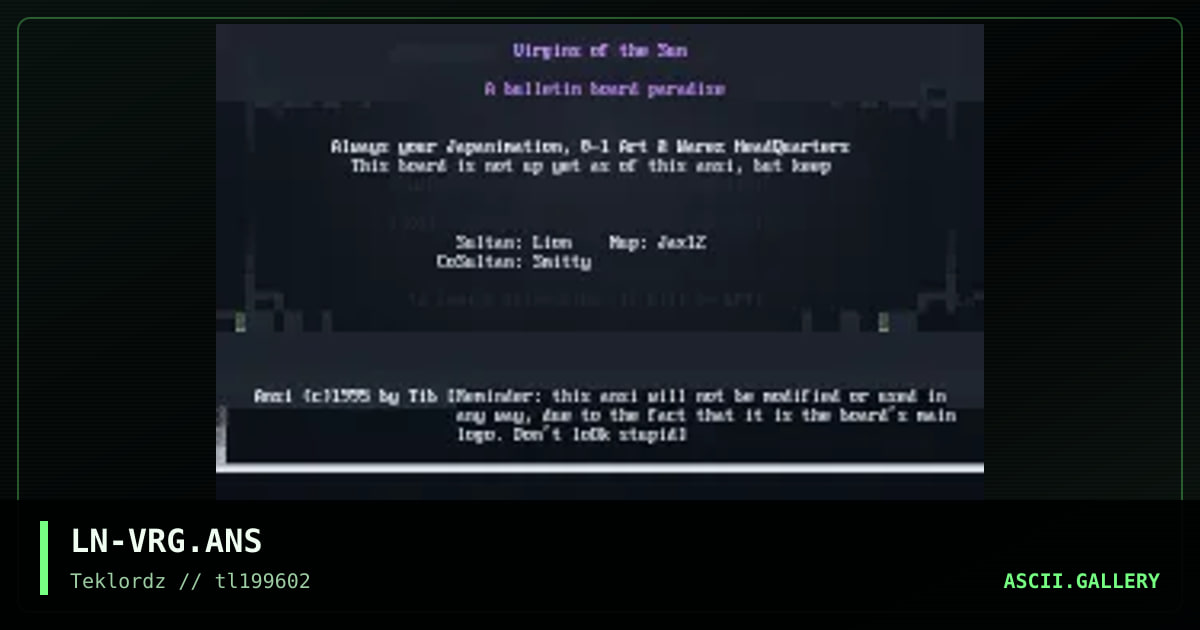 Virgins of the Sun, by lion, 1996